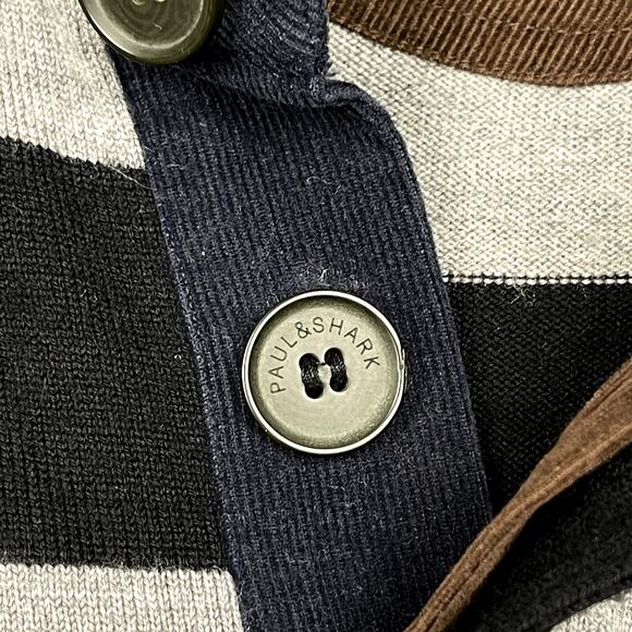 Paul & Shark Yachting Royal Harbor Yacht Club Striped Rugby Wool Sweater Large - Picture 7 of 13